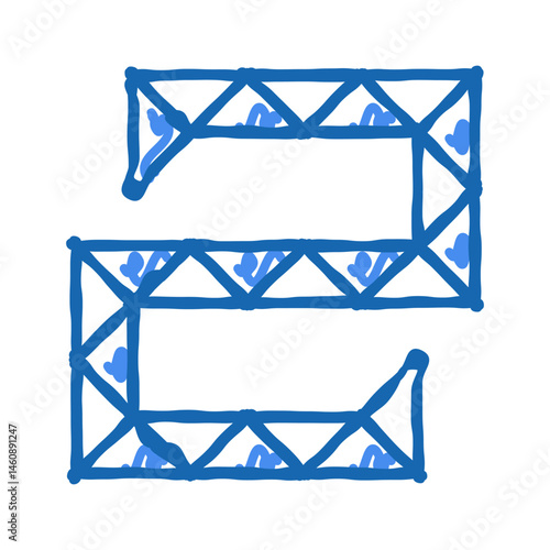 twisting toy fidget icon doodle illustration