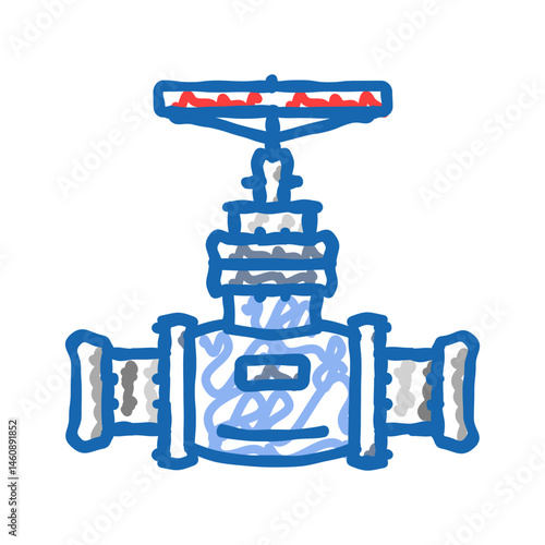 construction pipeline icon doodle illustration