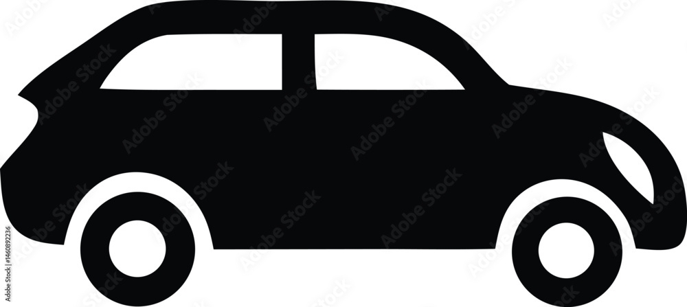 A red retro auto vector illustration depicts an isolated classic car, a black wheeled vehicle for road transport A red retro auto vector illustration depicts an isolated classic car, a black wheeled vehicle for road transport