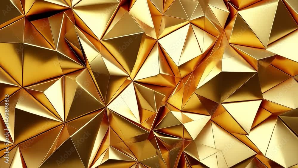 Golden Geometric Abstract Background Shiny Triangular Facets Reflecting Luxury and Elegance in Stunning Patterns Golden Geometric Abstract Background Shiny Triangular Facets Reflecting Luxury and Elegance in Stunning Patterns