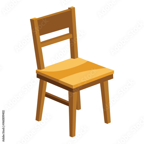 Wallpaper Mural wooden chair vector Torontodigital.ca
