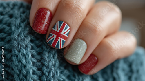 Patriotic Nail Art: A hand ...