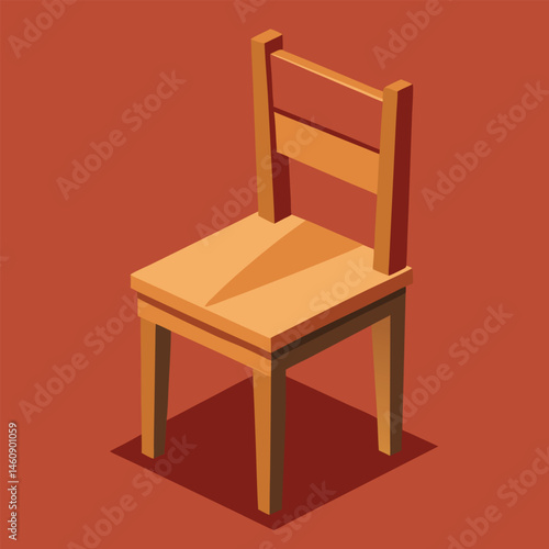 wooden chair vector