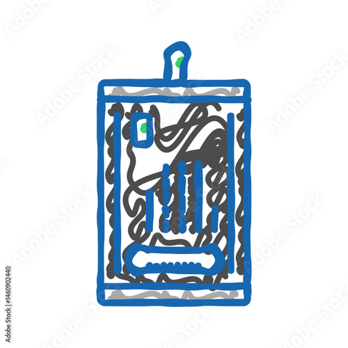 smart battery icon doodle illustration