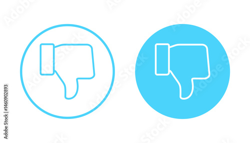Dislike icon vector. dislike sign and symbol. Hand with thumb down