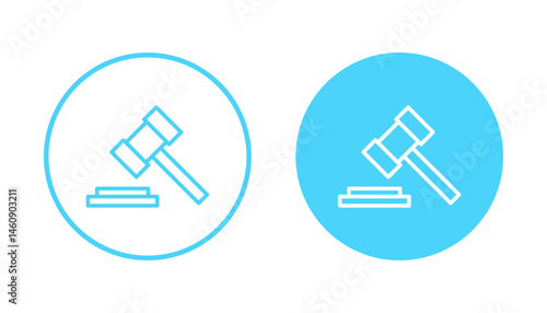 Gavel icon vector. judge gavel sign and symbol. law icon. auction hammer
