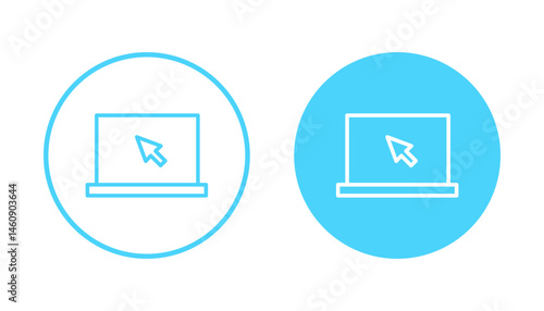Laptop icon vector. computer sign and symbol