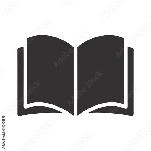 open book black silhouette icon