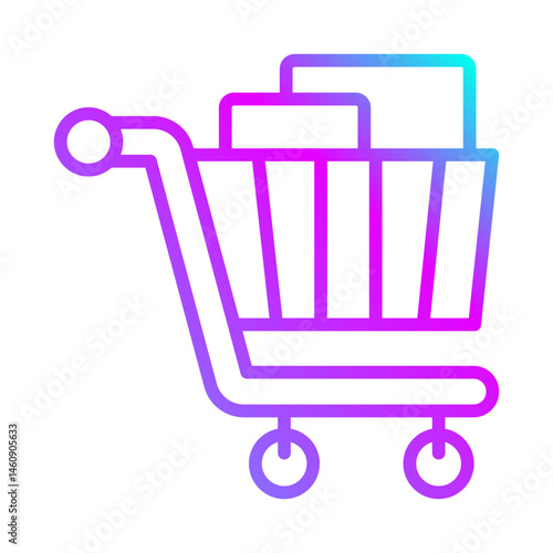 Obraz na płótnie shopping cart icon w salonie