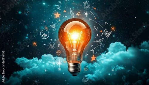 The vibrant arrangement symbolizes the launch of new ideas and inspirations.