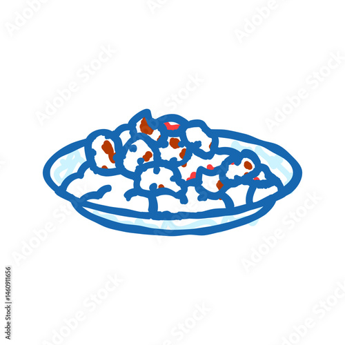 bok choy chinese cuisine icon doodle illustration