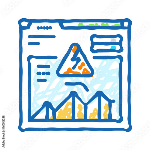 demand response electric grid icon doodle illustration