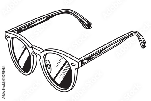 Aviator Sunglasses Illustration in Realistic Style