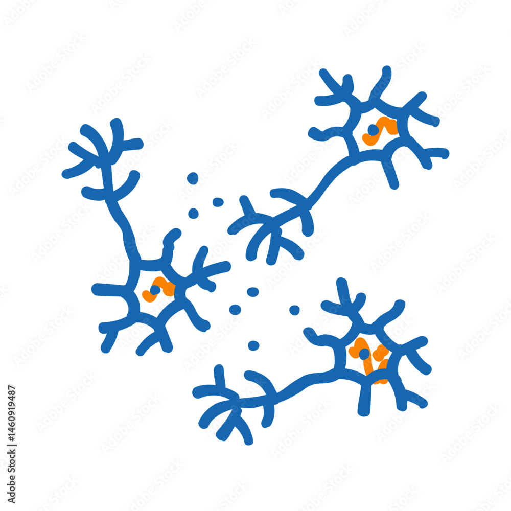 Fototapeta premium neurological treatment neuroscience neurology icon doodle illustration