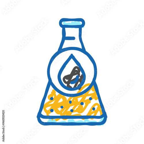 heavy crude oil icon doodle illustration