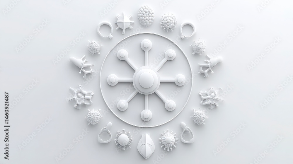 Healthcare Innovation Minimalist 3D Medical Icon Design