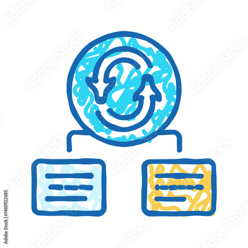 context switching time management icon doodle illustration