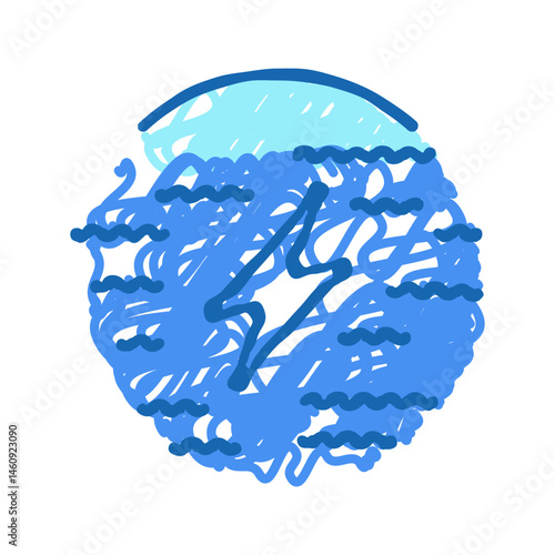 wave energy converter tidal icon doodle illustration
