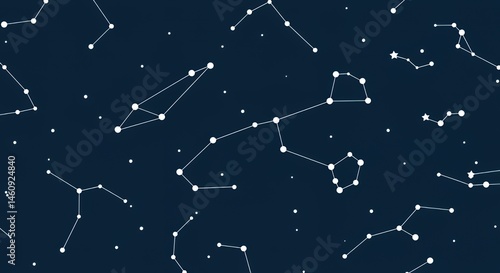 Celestial Canvas: A Night Sky Constellation Pattern