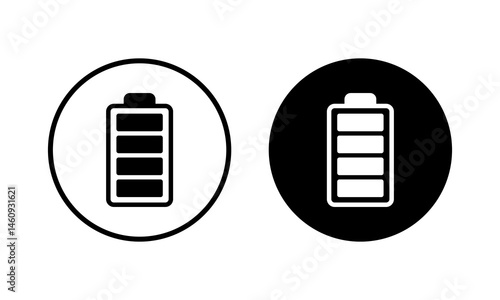 Battery icon vector illustration. battery charging sign and symbol. battery charge level
