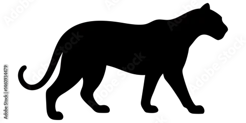 Obraz A Leopard vector silhouette