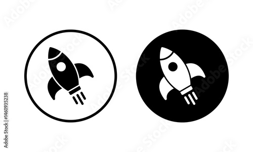 Rocket icon vector illustration. Startup sign and symbol. rocket launcher icon