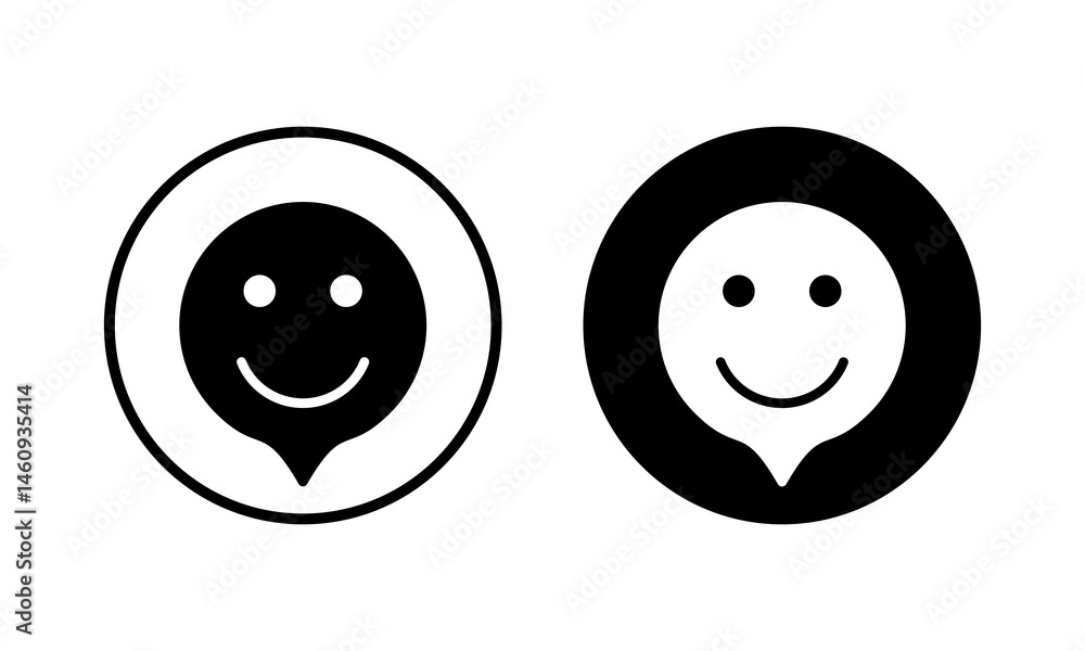Fototapeta premium smile icon vector illustration. smile emoticon icon. feedback sign and symbol