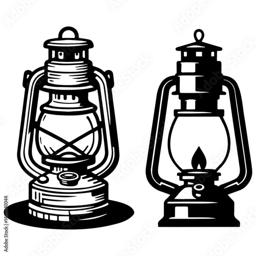 Miners Lantern Illustration.