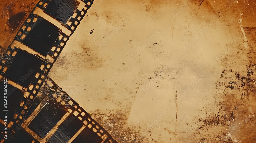 Obraz premium Aged strip on vintage paper texture.