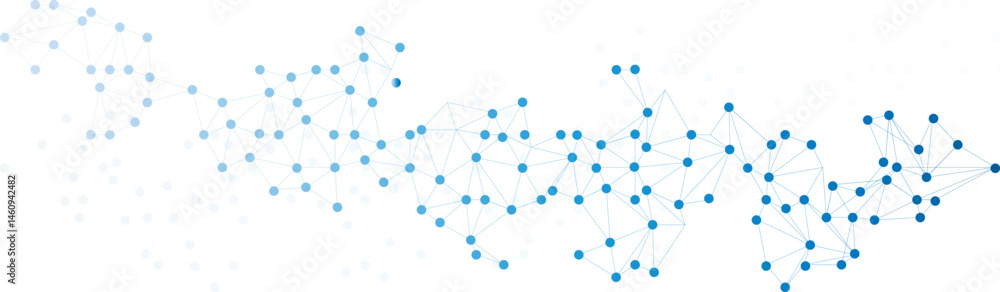 Abstract Neural Network Connections on Transparent Background. Blue Plexus technology futuristic network Abstract Neural Network Connections on Transparent Background. Blue Plexus technology futuristic network