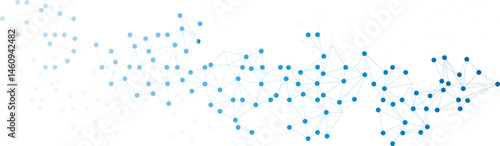 Abstract Neural Network Connections on Transparent Background. Blue Plexus technology futuristic network