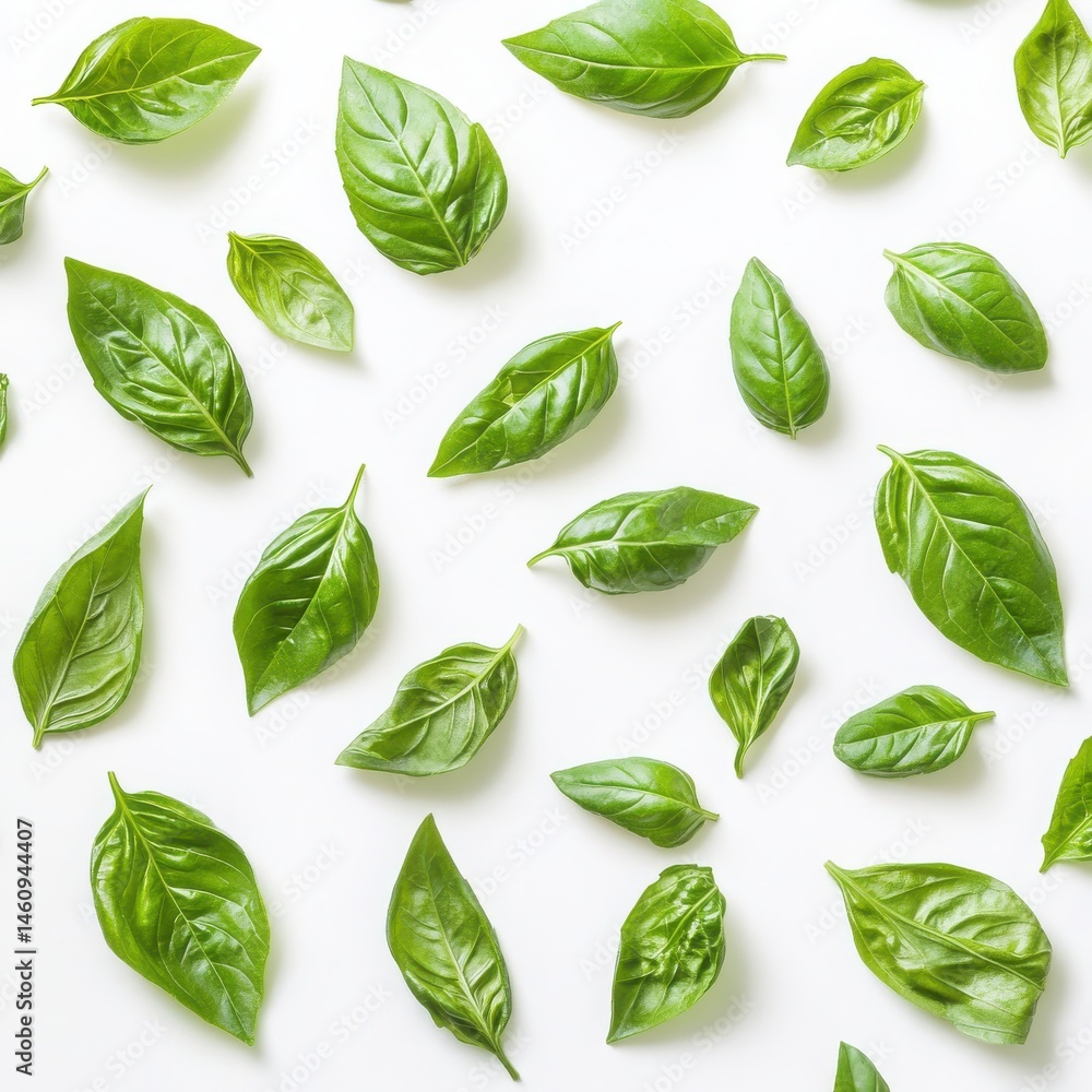 Fresh basil leaves pattern Fresh basil leaves pattern