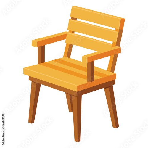 wooden chair vector
