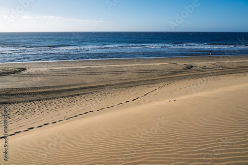 Obraz na płótnie Dunes of Maspalomas, Gran Canaria, Spain. w salonie