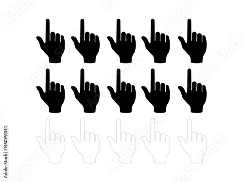Vintage Hand Gestures Pointing, illustrations of hands pointing in various directions, Vector Graphic Design, Different Directions hand, Vintage Hand Gestures Pointing, illustrations of hands pointing