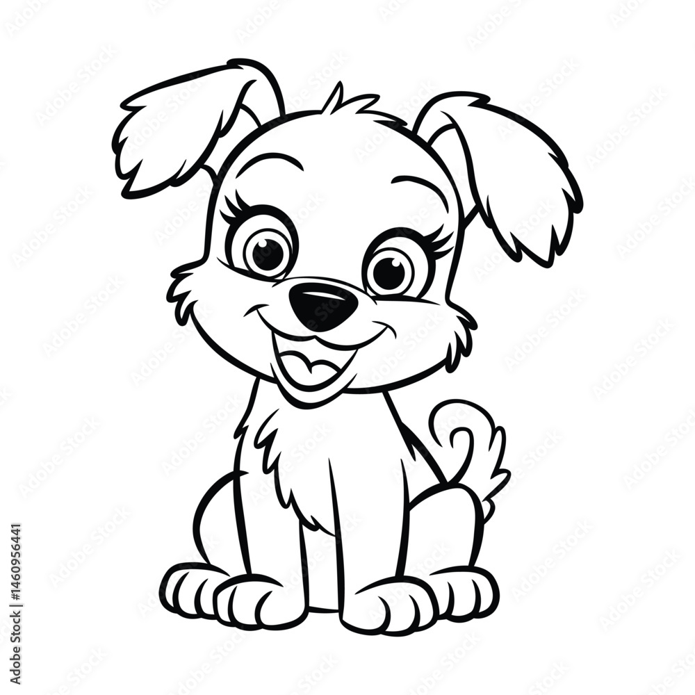 Cute Cartoon Dog Vector Cute Cartoon Dog Vector