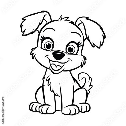 Cute Cartoon Dog Vector