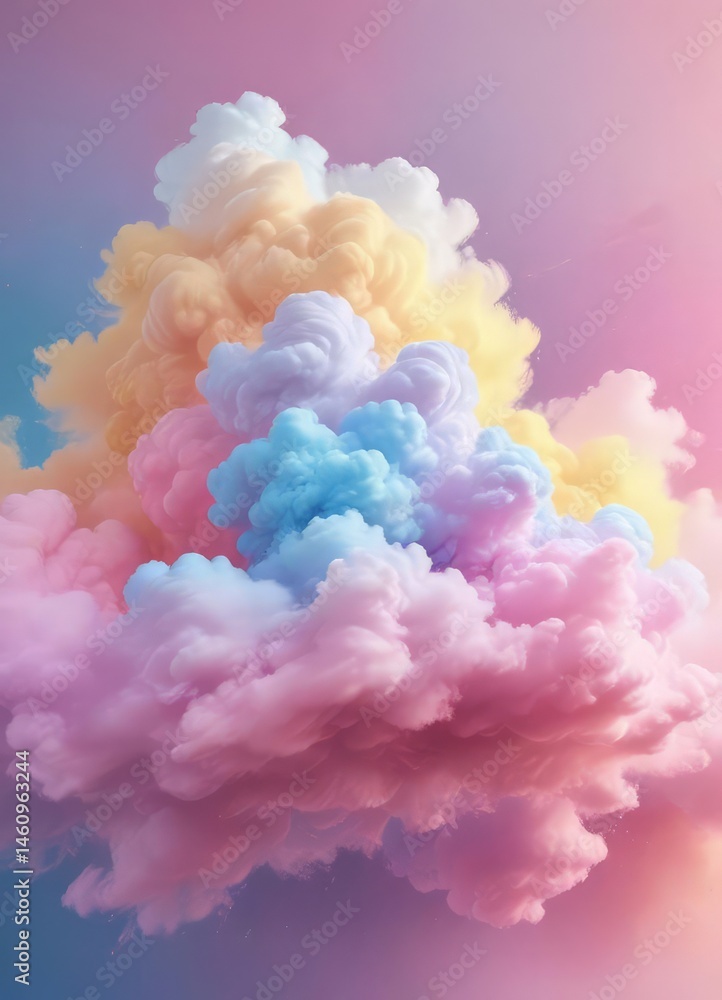 Fuzzy pink blue yellow blend, abstract pastel cloud effect, gradient, seamless Fuzzy pink blue yellow blend, abstract pastel cloud effect, gradient, seamless