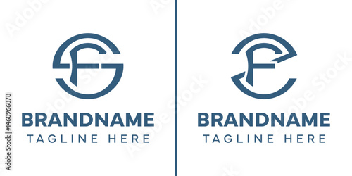 Letters SF and ZF Monogram Logo, suitable for any business with SF FS ZF FZ initials
