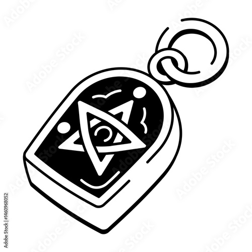 A sketchy style icon of cursed amulet

