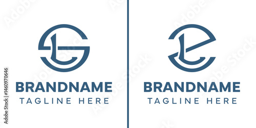 Letters SL and ZL Monogram Logo, suitable for any business with SL LS ZL LZ initials