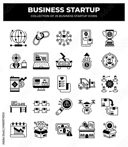 Business Startup Icons: 25 Essential Icons for Your Business