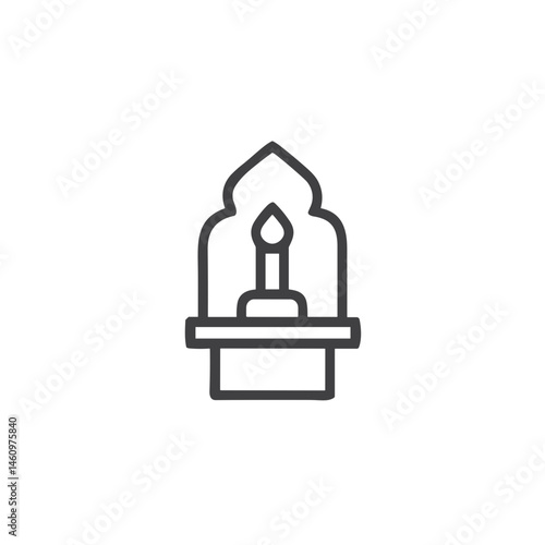 Altar Icon for Spiritual and Religious Content - Perfect for Meditation Apps, Worship Websites, Religious Educational Materials, and Mindfulness Blogs