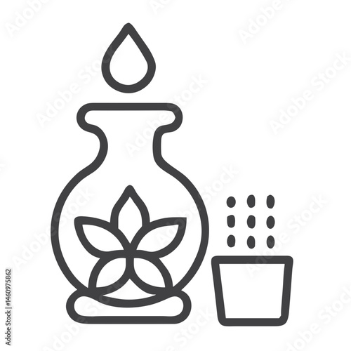 Aromatherapy Icon - Ideal for Wellness Blogs, Spa Websites, Essential Oil Companies, Natural Remedy Guides, and Self-Care Applications
