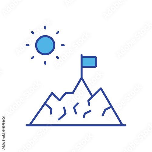 Overcoming Challenges icon vector stock illustration