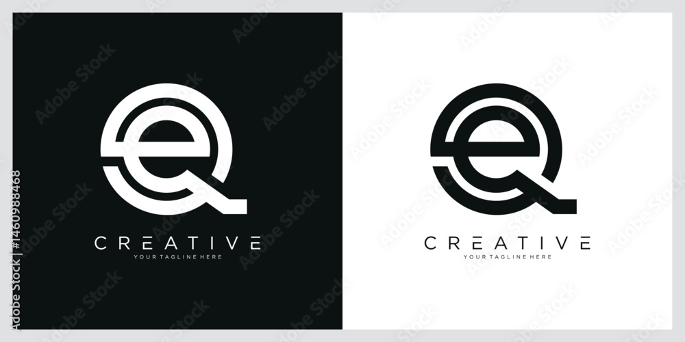 EQ or QE initial letter logo design vector EQ or QE initial letter logo design vector