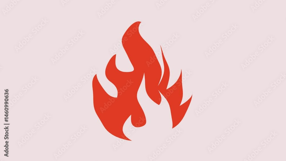 fire icon animation illustration flat