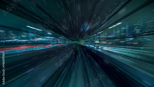 night traffic city in motion
