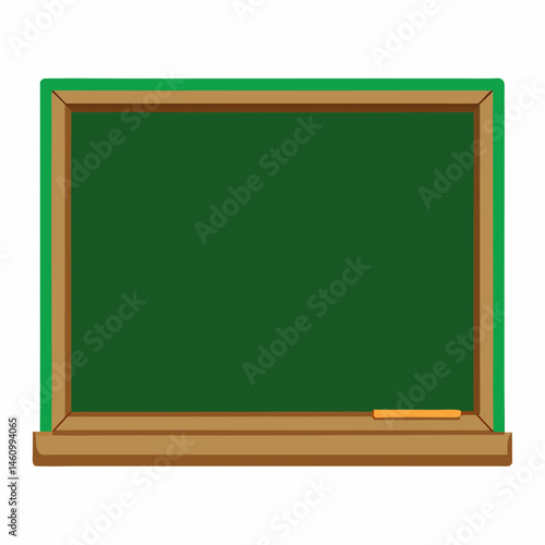 A high-quality vector of a classic green chalkboard, isolated on a white background