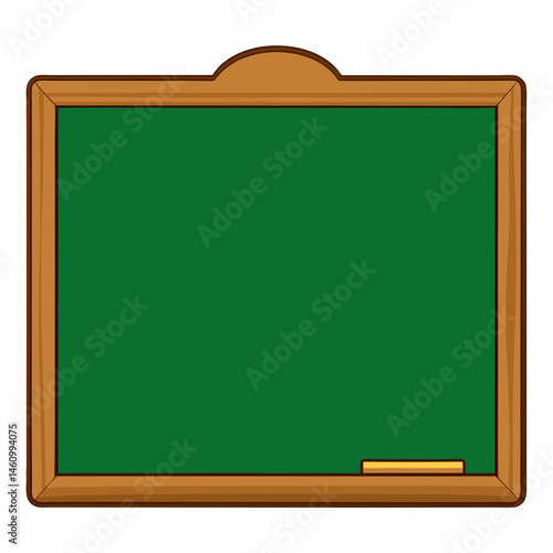 A high-quality vector of a classic green chalkboard, isolated on a white background